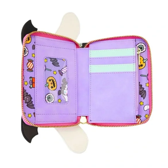 Sanrio Loungefly Cinnamoroll Spooky Cute Vampire Bat Halloween zip around wallet - Picture 2 of 6